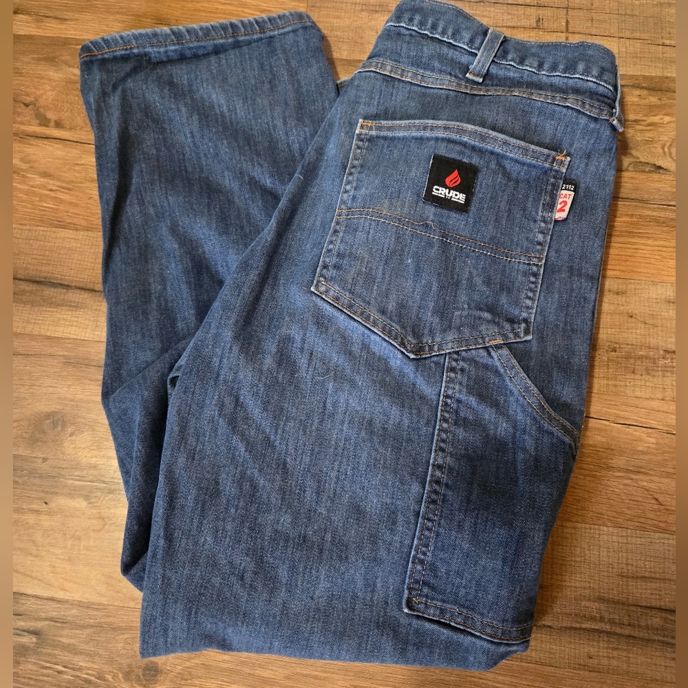 CRUDE Flame Resistant 🔥 ( CAT 2 ) JEAN Size Men's 36W × 30L